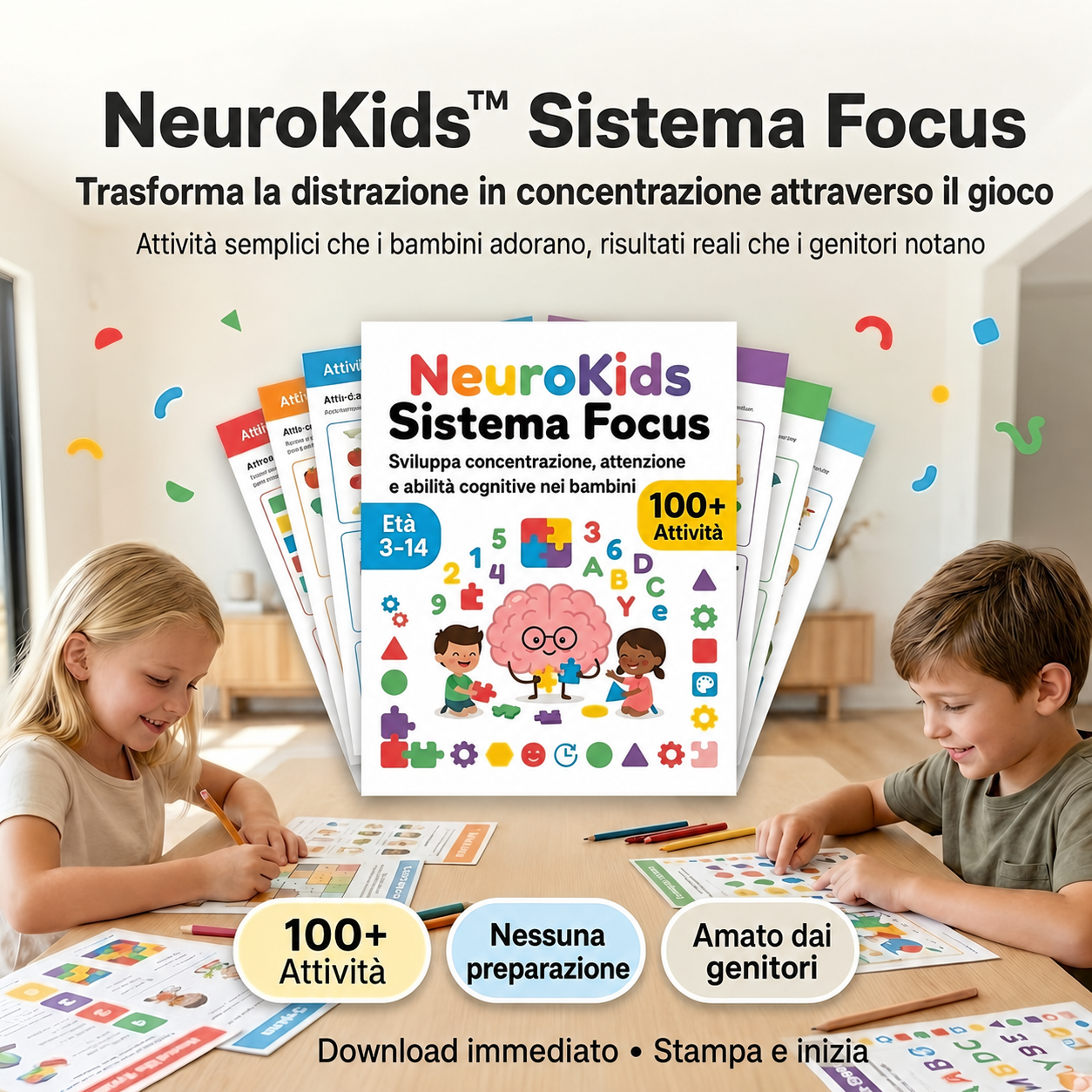 NeuroKids™ +100 attività per potenziare attenzione, concentrazione e apprendimento