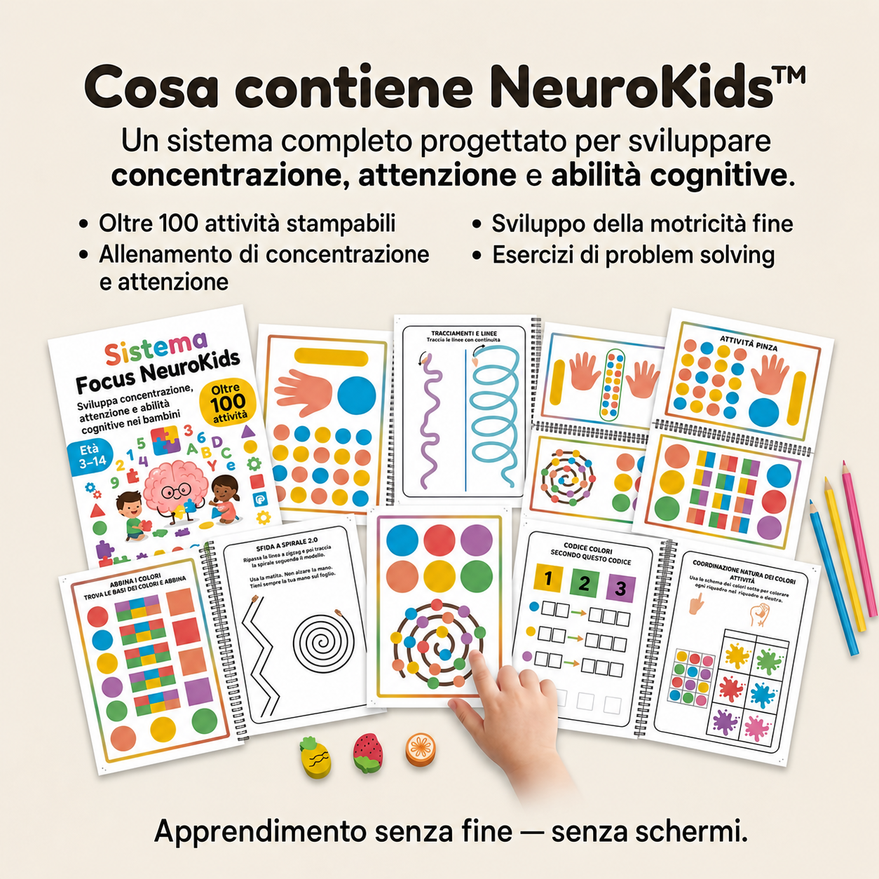 NeuroKids™ +100 attività per potenziare attenzione, concentrazione e apprendimento